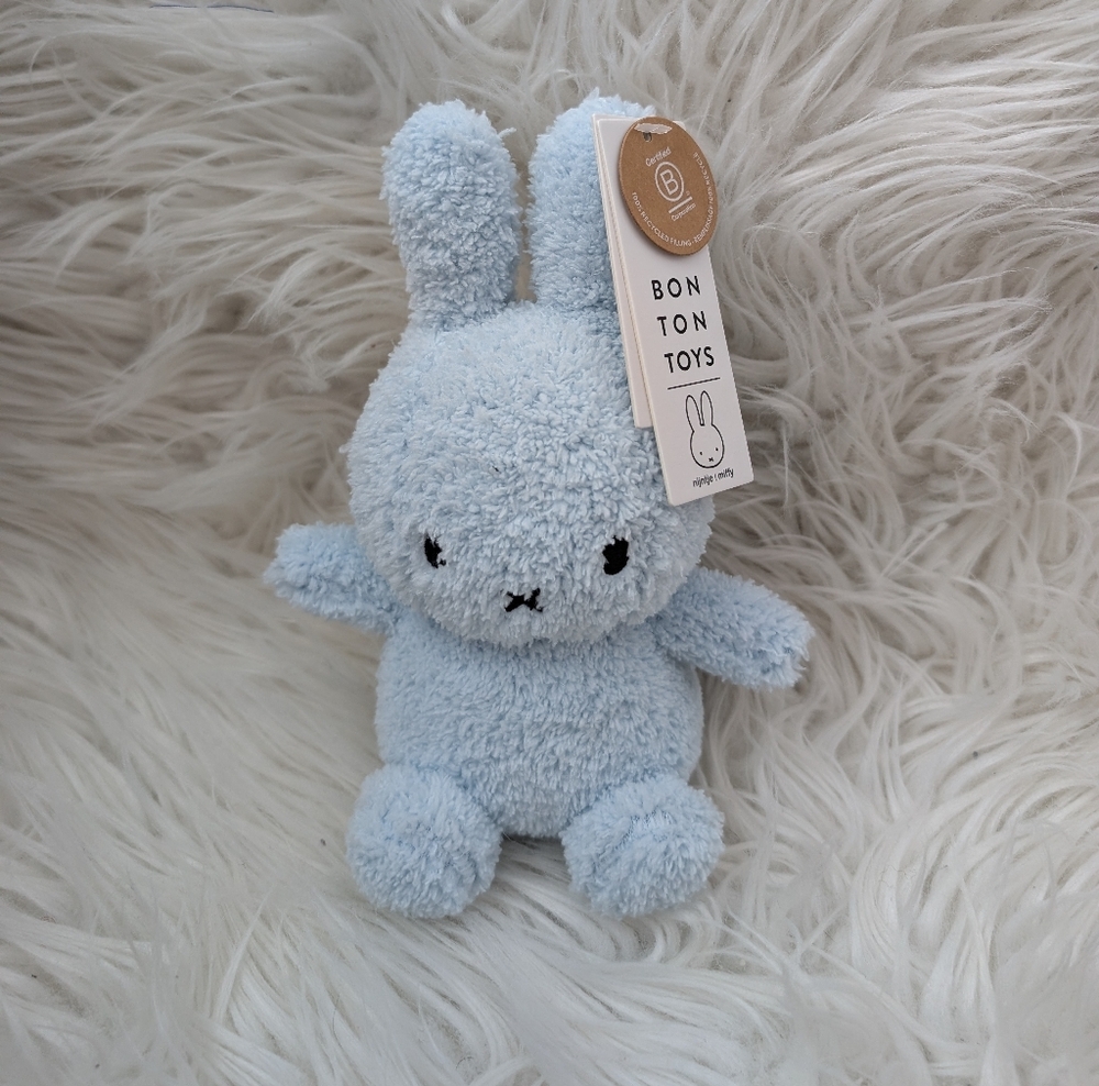 Bon Ton Toys Miffy Bunny Rabbit 7" Terry Plush Blue
